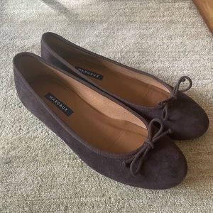 Margaux Ballet Flats Brown Suede